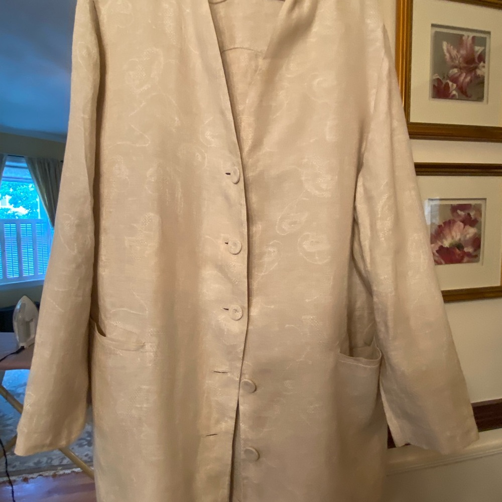 Eileen Fisher linen blend summer jacket 3X